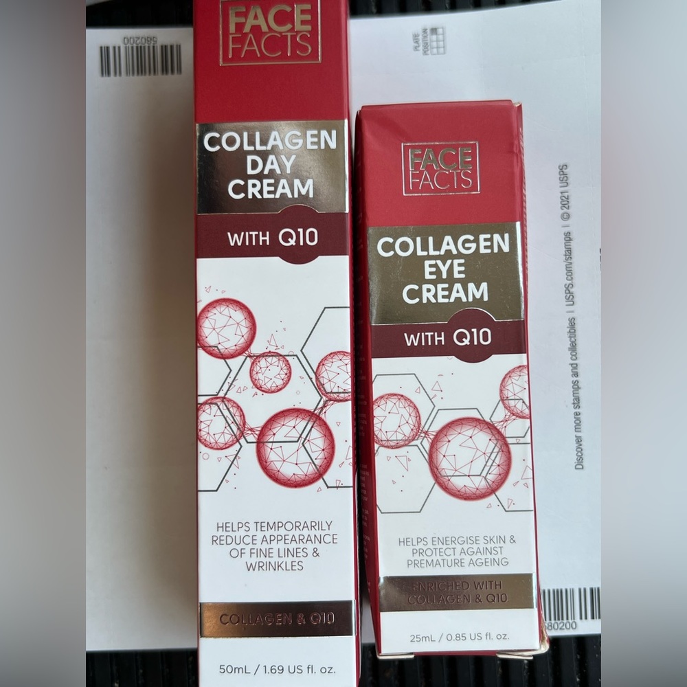 Face facts collagen day cream and eye cream